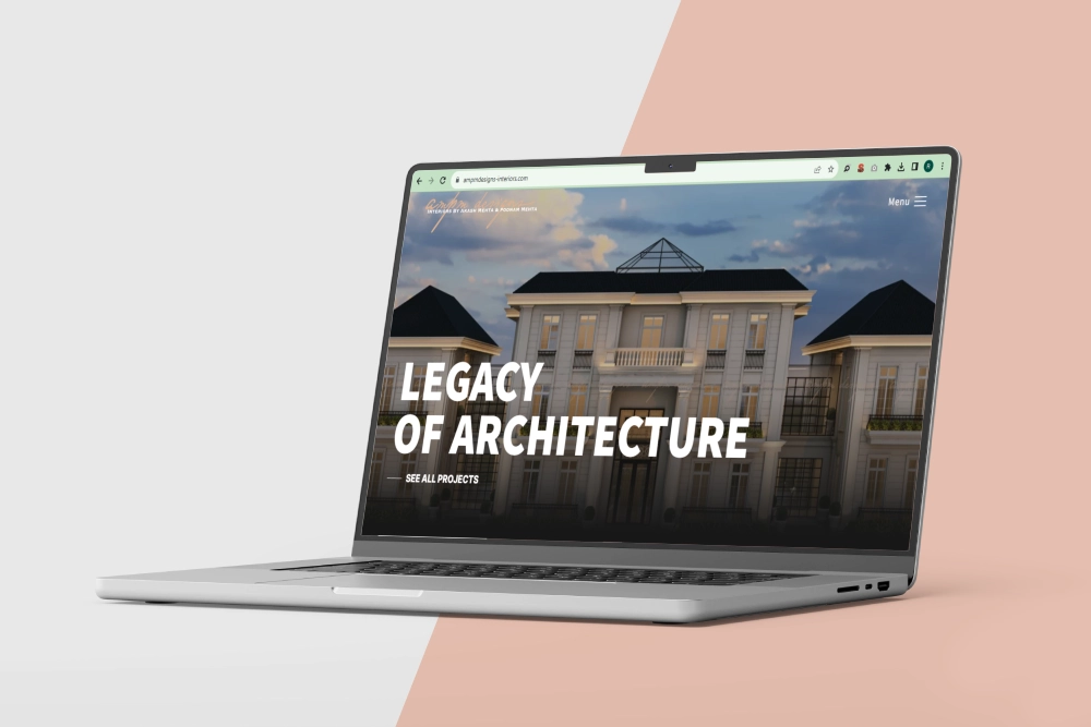 AMPM Designs website mockup