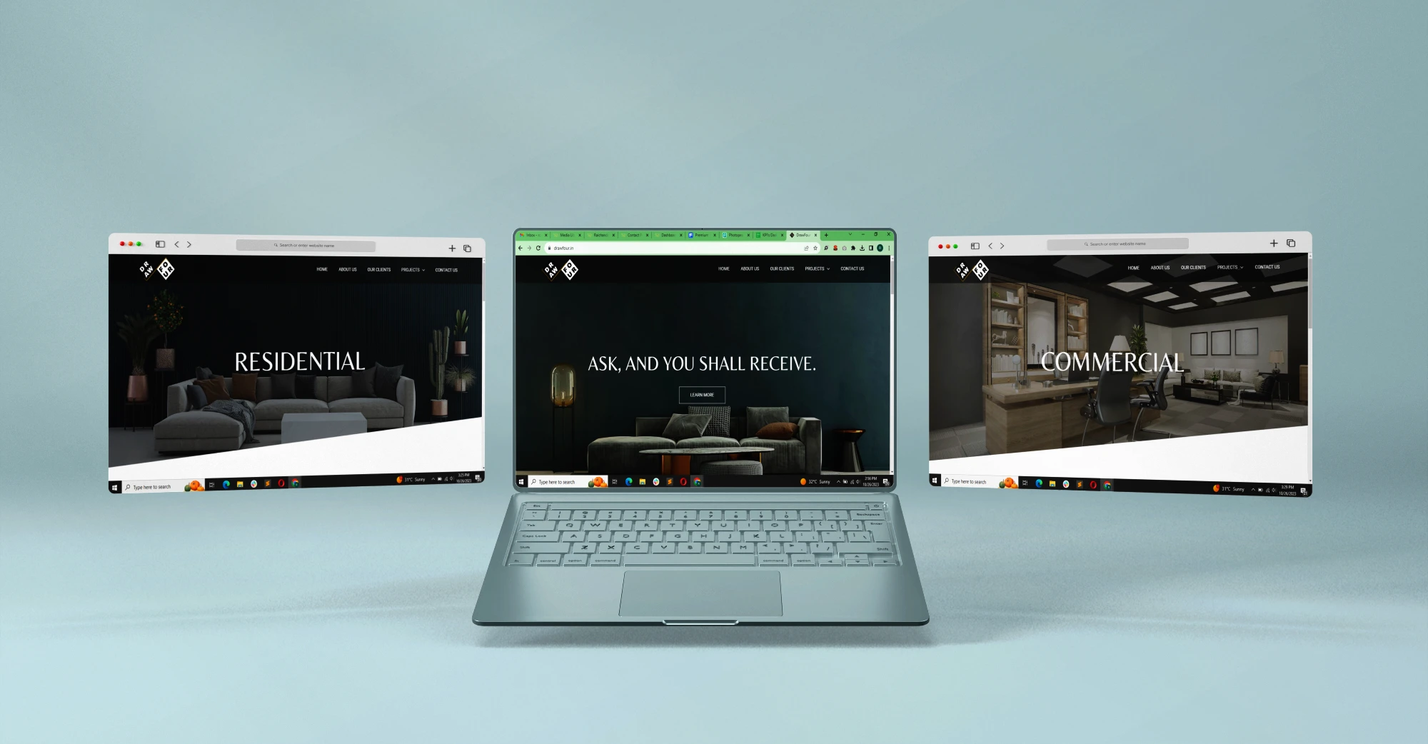 Drawfour Website mockup